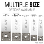 1/2 in. Black Micro Mini Square Flange (8-Pack)