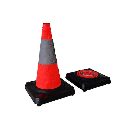 Traffic Cone, Orange, 18 in H, Nylon