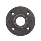 1 in. Prefinished Matte Black Floor Flange