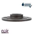 1 in. Prefinished Matte Black Floor Flange