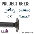 1 in. Prefinished Matte Black Floor Flange
