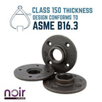 1 in. Prefinished Matte Black Floor Flange