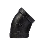 1/2 in. Prefinished Matte Black 45-Degree Elbow