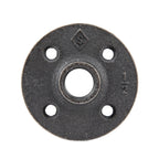 1/2 in. Prefinished Matte Black Floor Flange