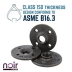 1/2 in. Prefinished Matte Black Floor Flange