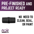 1/2 in. x 1 1/2 in. Prefinished Matte Black Pipe
