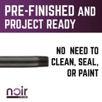 1/2 in. x 11 in. Prefinished Matte Black Pipe