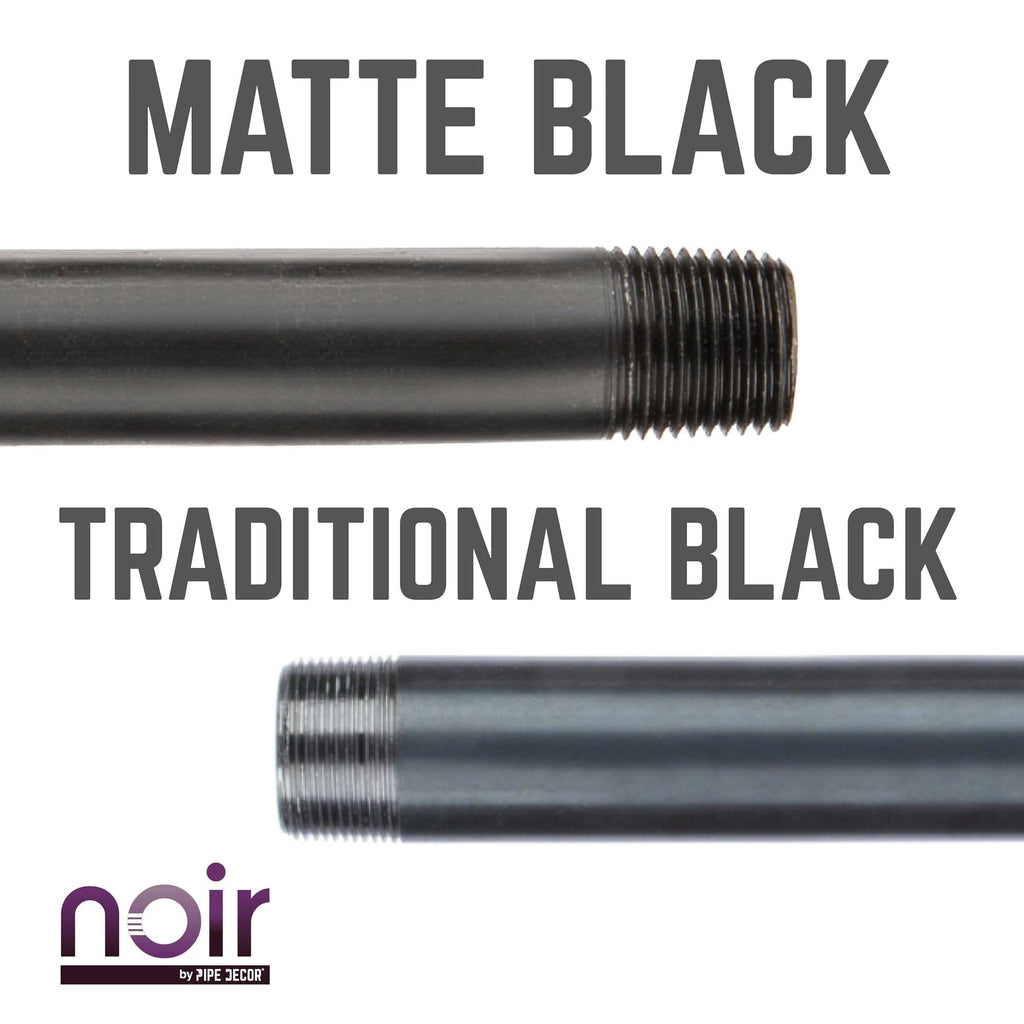 1/2 in. x 11 in. Prefinished Matte Black Pipe