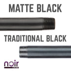 1/2 in. x 11 in. Prefinished Matte Black Pipe