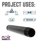 1/2 in. x 11 in. Prefinished Matte Black Pipe