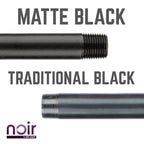 1/2 in. x 12 in. Prefinished Matte Black Pipe