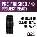 1/2 in. x 2 in. Prefinished Matte Black Pipe