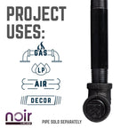 1/2 in. x 8 in. Prefinished Matte Black Pipe
