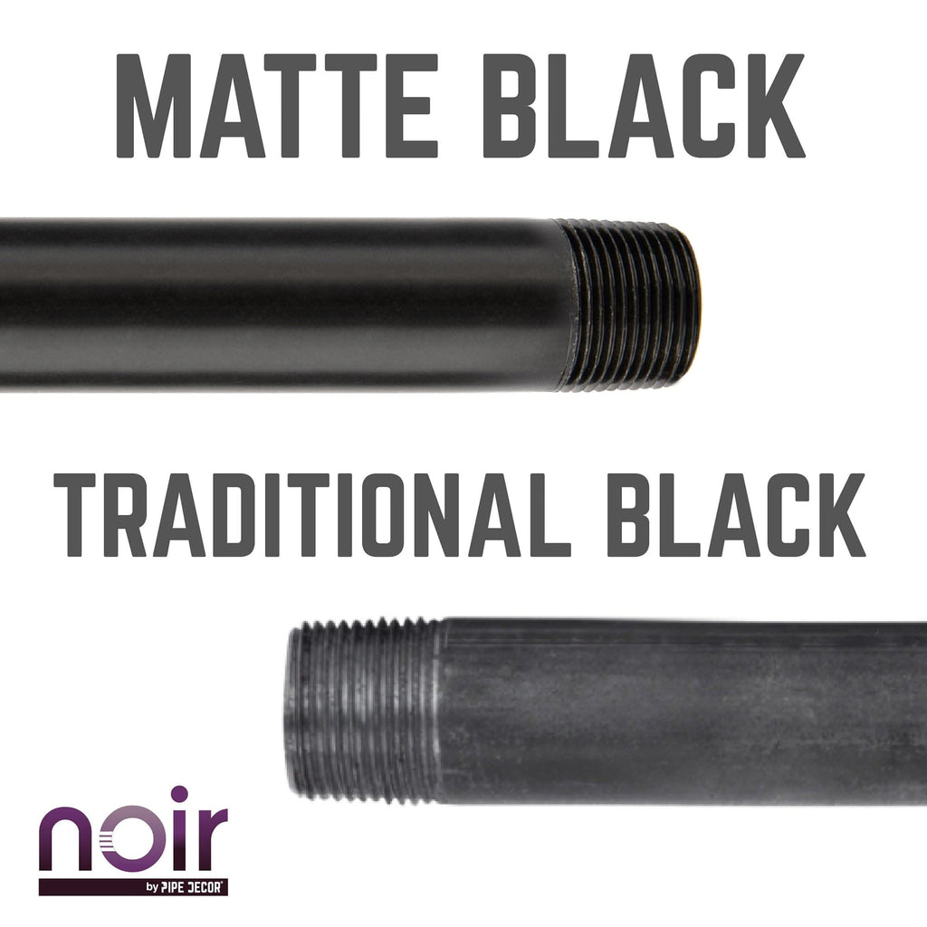 3/4 in. x 8 in. Prefinished Matte Black Pipe