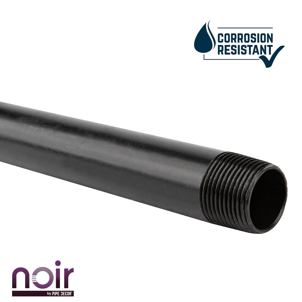 1/2 in. x 14 in. Prefinished Matte Black Pipe