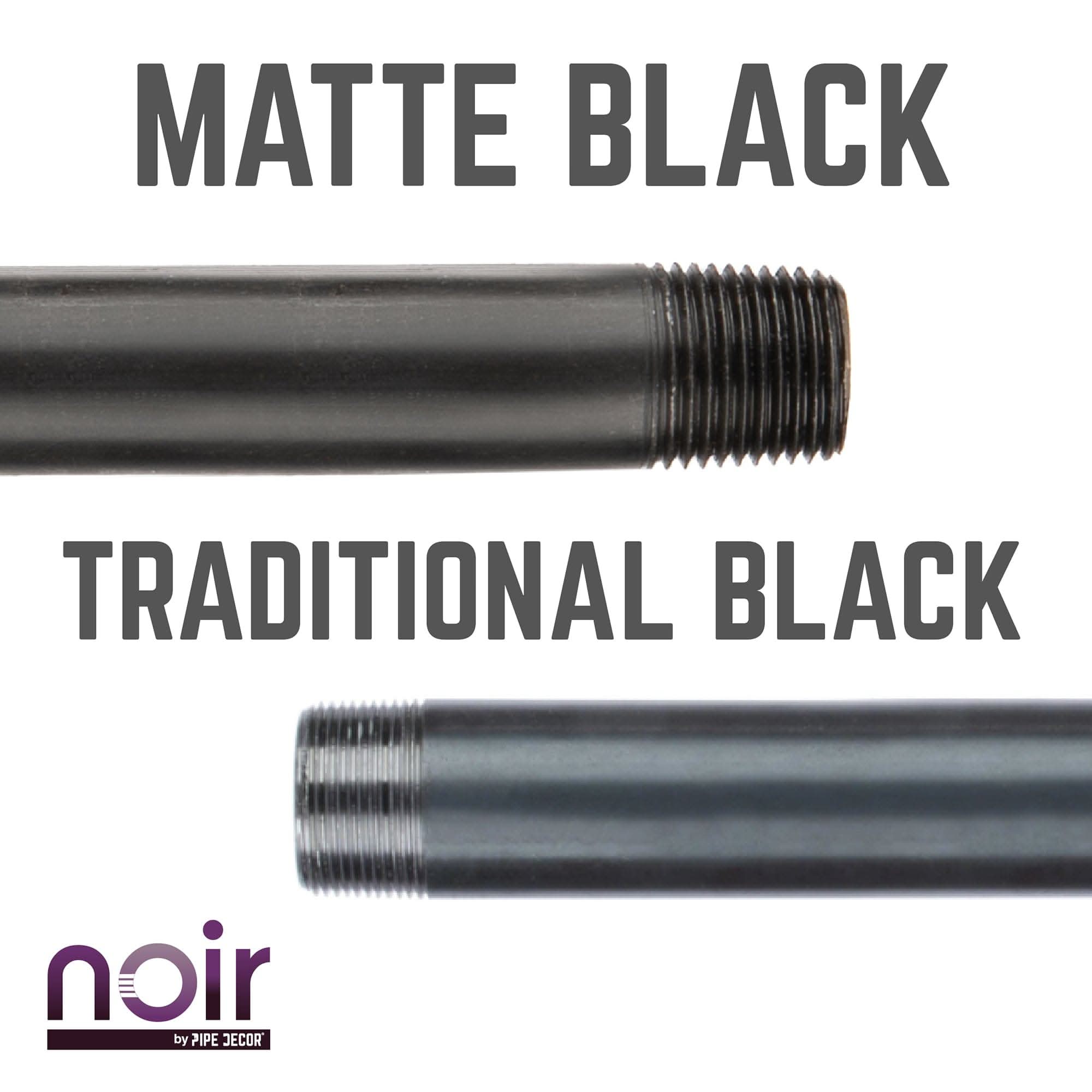 1/2 in. x 14 in. Prefinished Matte Black Pipe