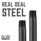 1/2 in. x 14 in. Prefinished Matte Black Pipe