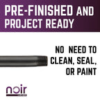 1/2 in. x 18 in. Prefinished Matte Black Pipe