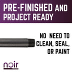 1 in. x 30 in. Prefinished Matte Black Pipe