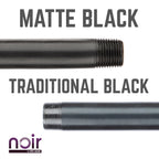3/4 in. x 18 in. Prefinished Matte Black Pipe