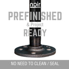 1 in. x 30 in.  Noir Black Round Flange Pipe Table Legs - 4 Pack