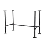Noir Black H Desk by PIPE DECOR