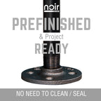 Noir Black H Desk by PIPE DECOR