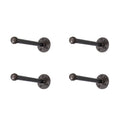 1/2 in. x 12 in. Noir Black Clothing Hanging Bracket Kit, 4 Pack