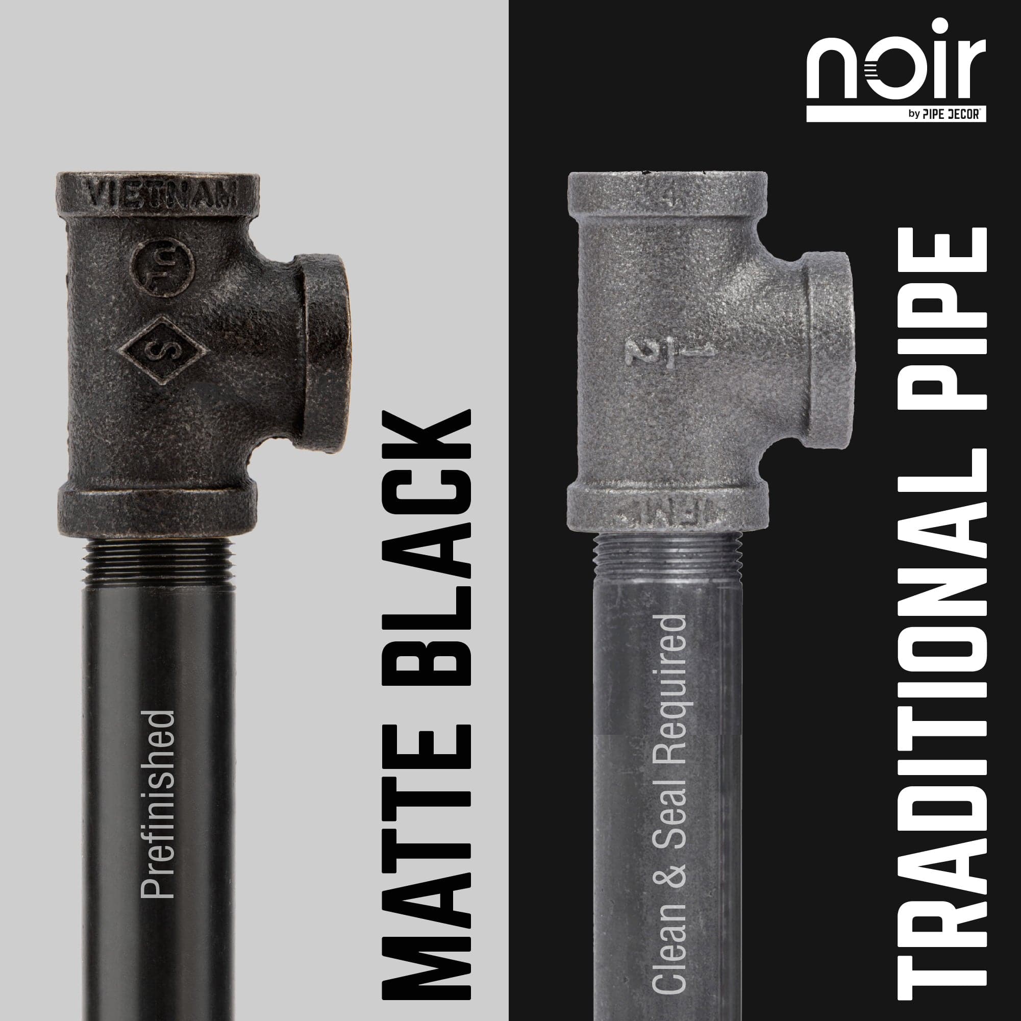 1/2 in. x 12 in. Noir Black Clothing Hanging Bracket Kit, 4 Pack