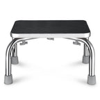 Yescom Medical Single Step Stool Footstool Chrome Steel Non-skid Rubber