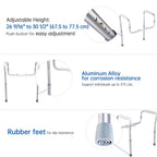 Yescom Handicap Toilet Safety Rail Grab Bar 375lbs Support Adjustable