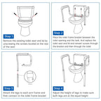 Yescom Handicap Toilet Safety Rail Grab Bar 375lbs Support Adjustable