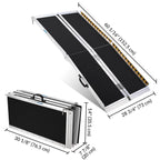 Yescom Aluminum Wheelchair Ramp 600lb Capacity 5'x29" Non-Slip Surface