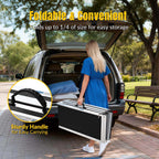 Yescom Aluminum Wheelchair Ramp 600lb Capacity 5'x29" Non-Slip Surface