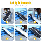 Yescom Aluminum Wheelchair Ramp 600lb Capacity 5'x29" Non-Slip Surface