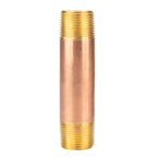 3/4 in. x 4 in. Red Brass Pipe