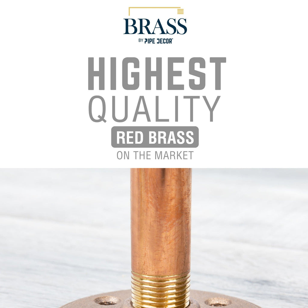 3/4 in. x 4 in. Red Brass Pipe