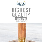 3/4 in. x 4 in. Red Brass Pipe