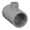 CPVC Reducing Tee, Schedule 80, 1-1/2" x 1-1/2" x 1/2" Pipe Size, Socket x Socket x Socket