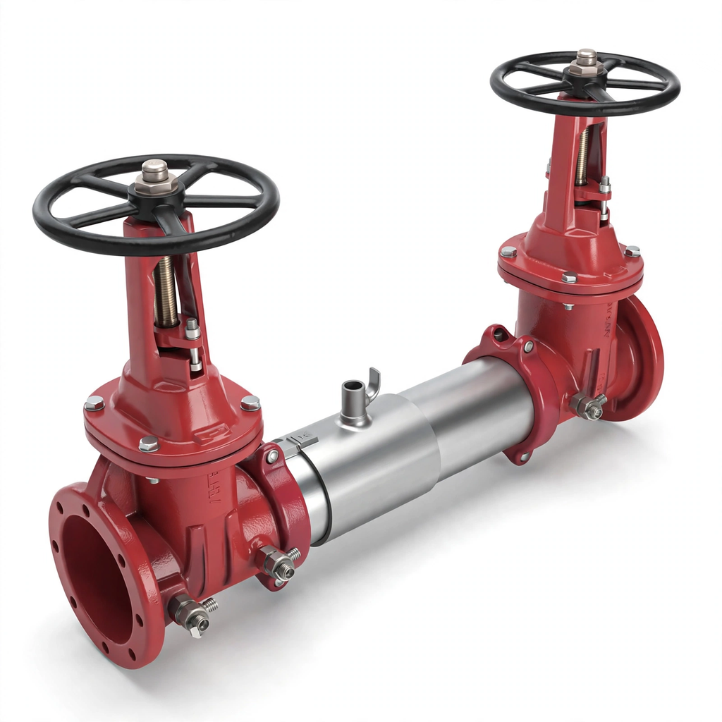 3" Double Check Backflow Preventor Valve Ductile Iron Assembly Grooved