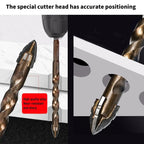 10PCS High-Strength Eccentric Twist Drill Bit,New Four-FluteSawtooth Eccentric Drill Bit,Multifunction Drill Bit Set(5/6/8/10/12)