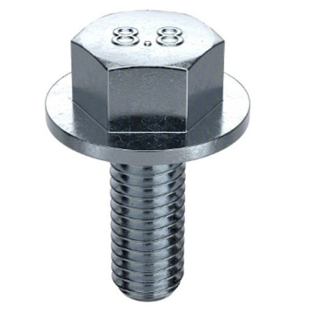 Class 8.8, M12-1.75 Flange Bolt, Zinc Plated Steel, 25 mm L, 50 PK