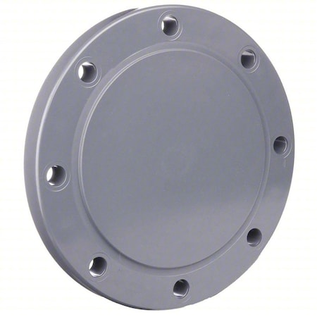 PVC Blind Flange, Socket, 8 in Pipe Size