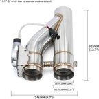 Universal 3 Inch Stainless Steel Exhaust Valve Pipe Kit