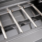 65" 4-Burner 72,000 BTU Black Outdoor Kitchen Island Grill +Side Burner + Marble Countertops