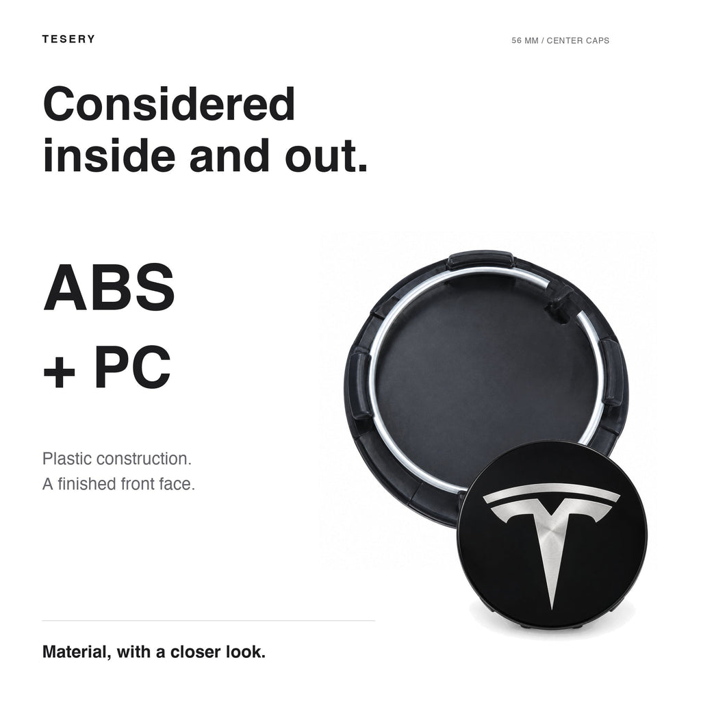 4 Pcs Hub Caps Covers Car for Tesla Model 3/Y/S/X (Diameter 56MM)