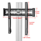 Yescom Mobile TV Stand Mount Bracket for Monitors up to 65"