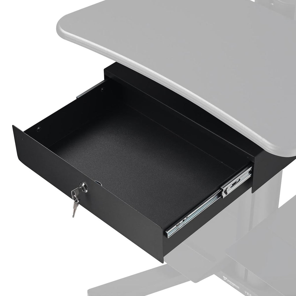Yescom NexusX Mobile Computer Cart Drawer Locking Metal Drawer