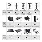 Yescom NexusX Mobile Computer Cart CPU Stand with Side Support