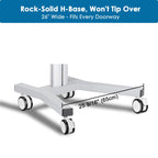 Yescom NexusX PC Computer Desktop Rolling Mobile Cart Workstation